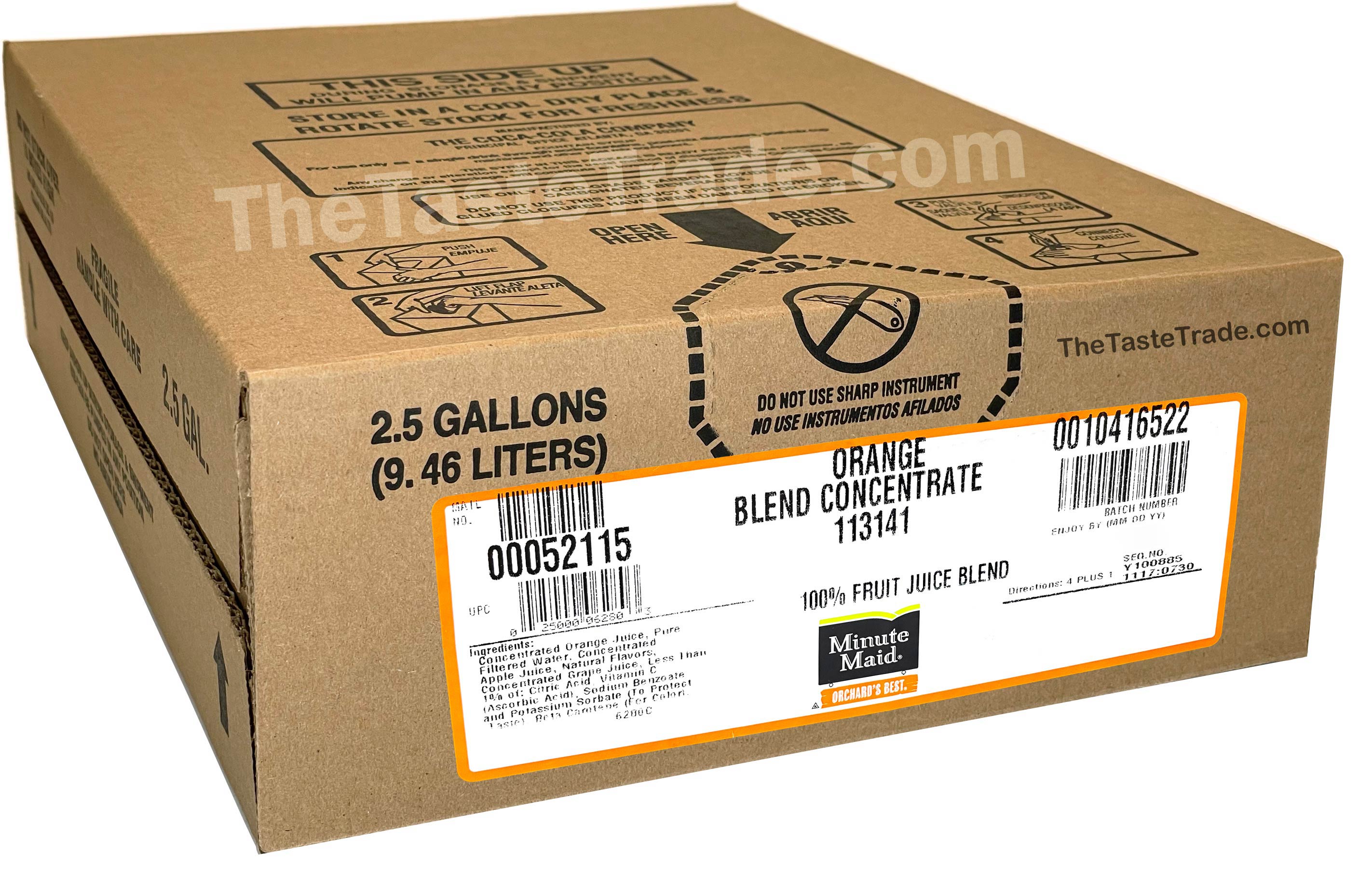 Minute Maid Orchard's Best Orange Juice 100% Blend Soda Syrup BiB